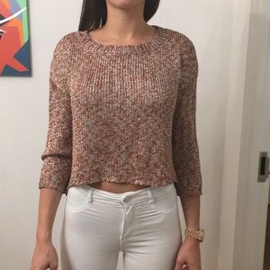 Parker metallic knit cropped sweater